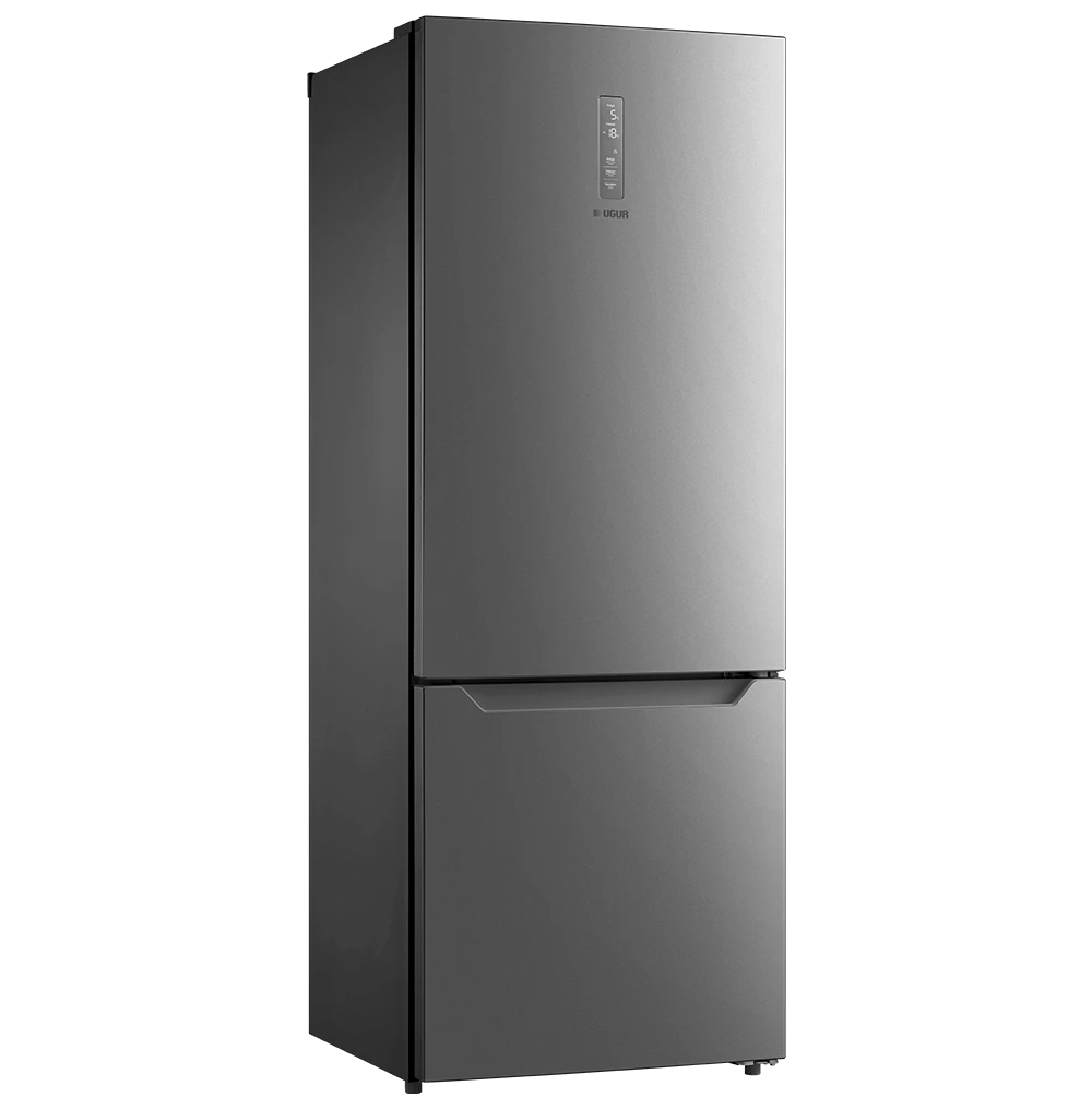 UĞUR UES 435 D2K NFI COMBİ 436 Lt Alttan Donduruculu No-Frost Sol Çapraz Yan Görünüm