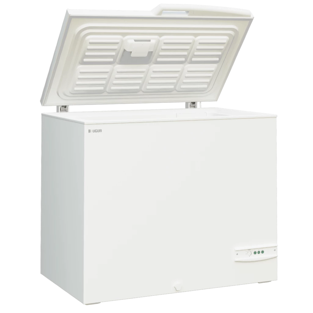 UĞUR UED 280 D/S Yatay Derin Dondurucu Sol Çapraz Kapı Açık Görünüm