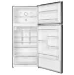 UĞUR UES 528 D2K NF SİYAH DGT R66 528 Lt Üstten Donduruculu No-Frost Buzdolabı Kapı Açık Ön Görünüm